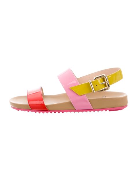 fendi pink sandals leather|Fendi sandals flat woman.